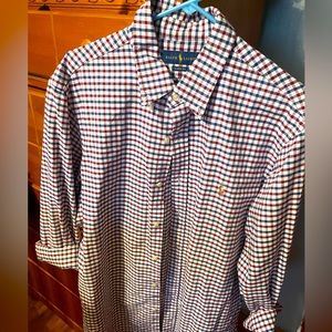 Ralph Lauren plaid button up Long sleeve!!